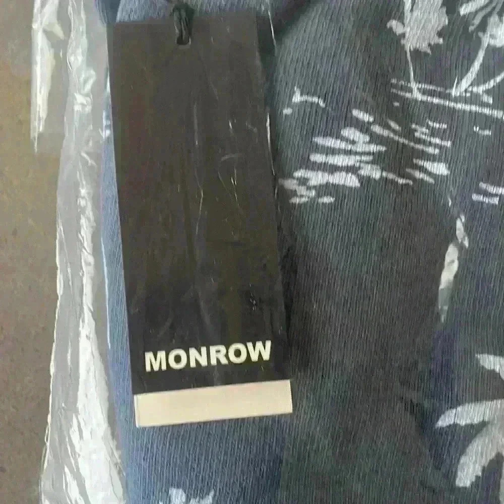 Monrow Revolve NWT Women's Blue Steel Elastic Waist Pull On Sweatpants Size S - Picture 4 of 5